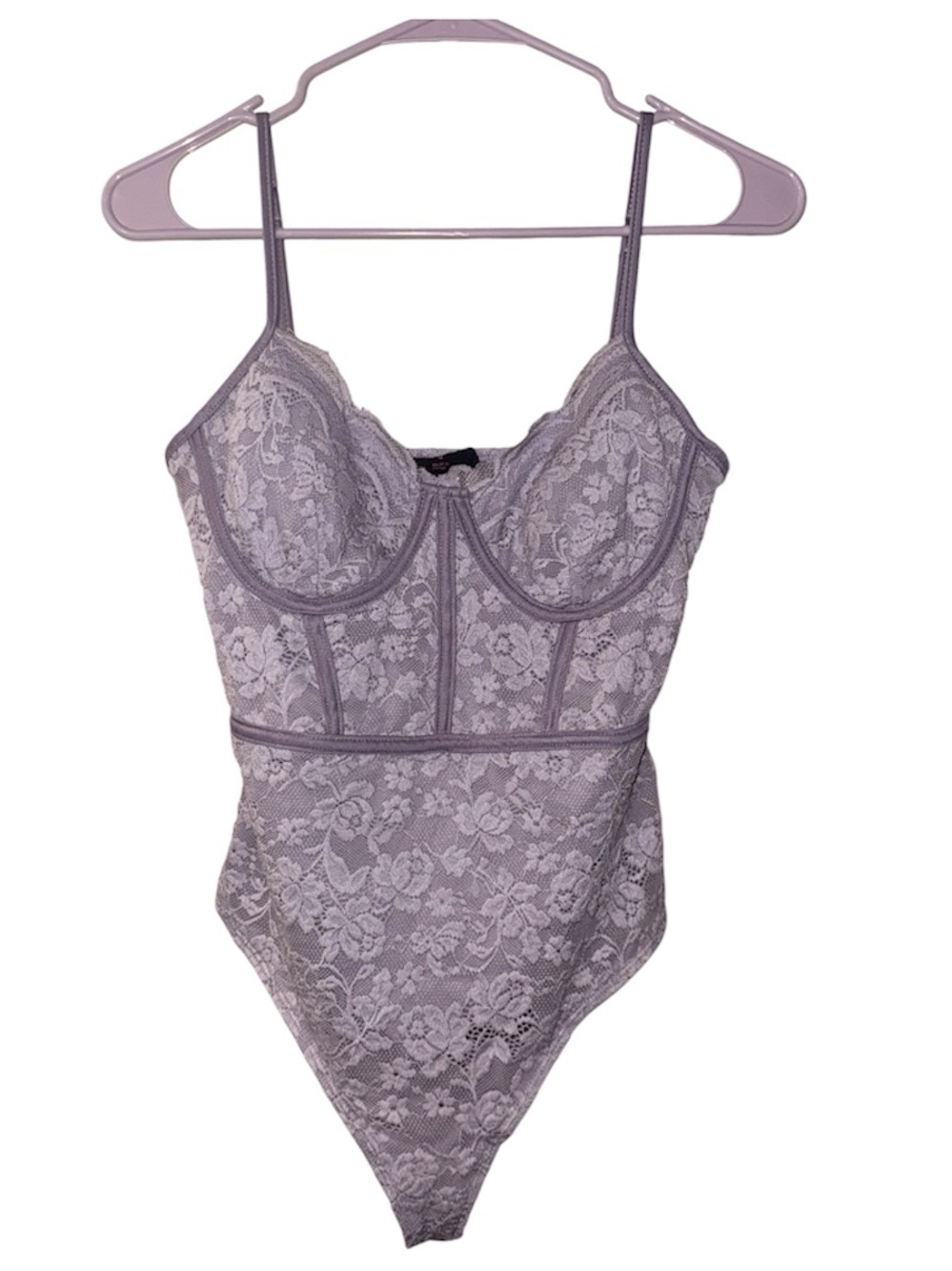 Lace Underwire Bodysuit - Lavender